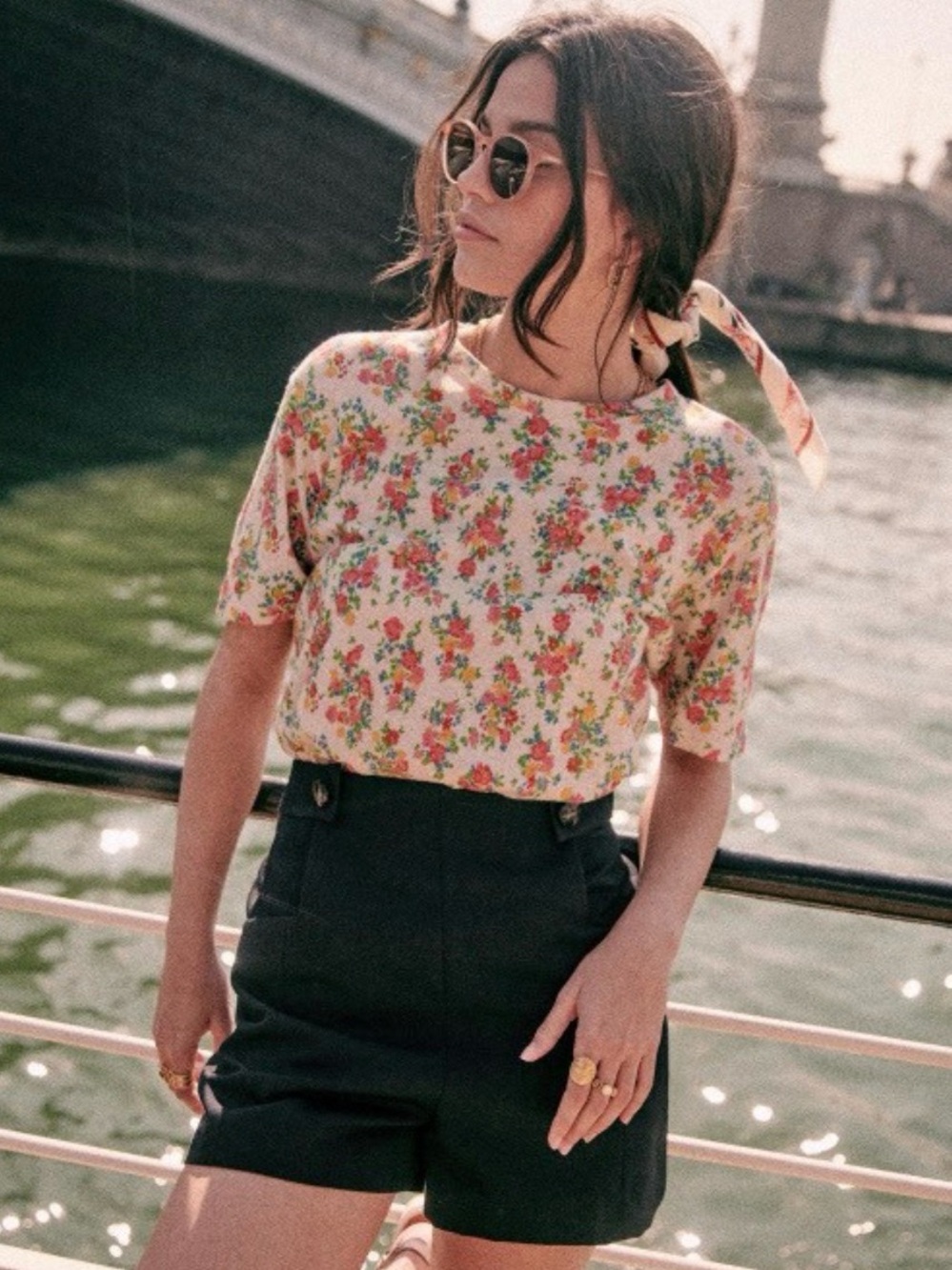 Sezane Martha T Shirt XS Secret Garden Print